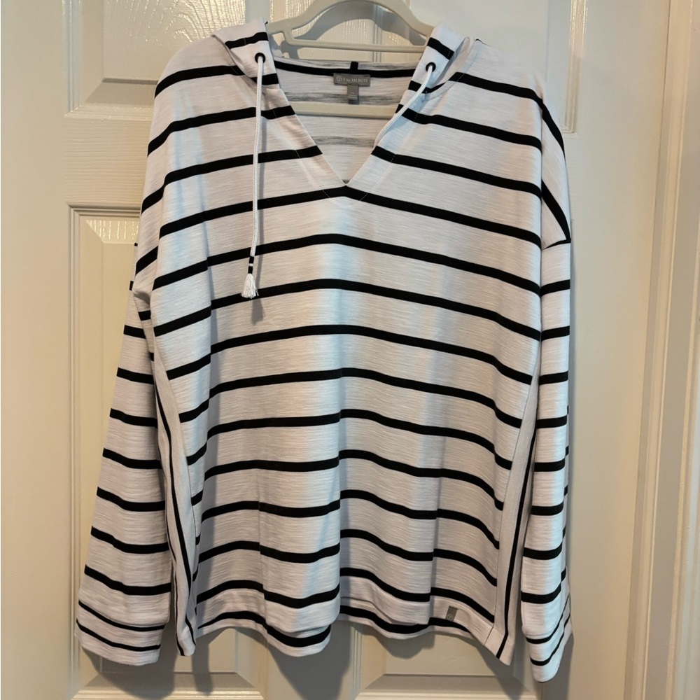 Talbots (T by Talbots) Black and White hoodie.